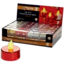 TEALIGHT,Flickering LED 4's 4 Assorted Colours CDU