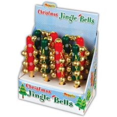 JINGLE STICKS,Snowflake Handle with Gold Bells 21cm CDU