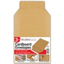 CARDBOARD ENVELOPES,170x245+80 mm,Self Seal Easy Opening 3's