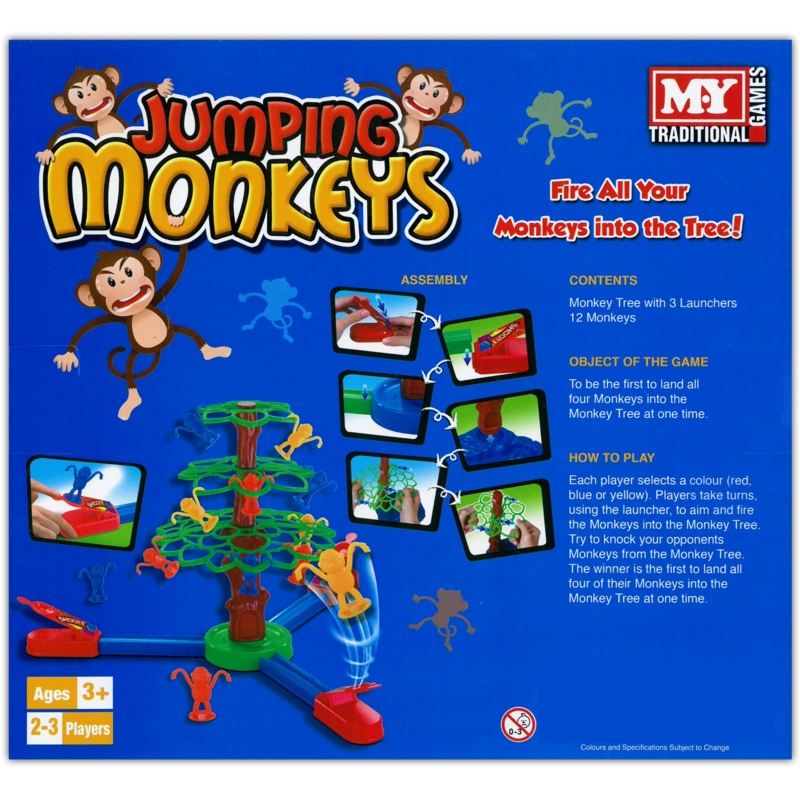 JUMPING MONKEYS GAME,Age 3+ 2-3 Players, 