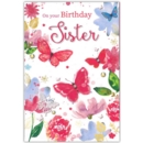 GREETING CARDS,Sister 6's Butterflies, Glitter.