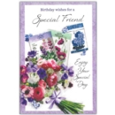 GREETING CARDS,Special Friend 6's Floral Text