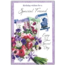 SPECIAL FRIEND CARDS, 6's Floral Text