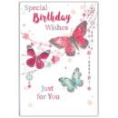 BIRTHDAY CARDS,6's Butterflies