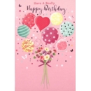 BIRTHDAY CARDS,6's Floral & Balloons