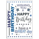 GREETING CARDS,Birthday 6's Text