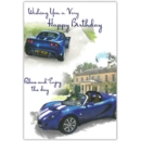 GREETING CARDS,Birthday 6's Sports Car
