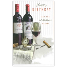 GREETING CARDS,Birthday 6's Wine