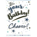 GREETING CARDS,Birthday 6's Text & Stars