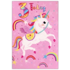 AGE 3 CARDS,Female 6's Unicorn