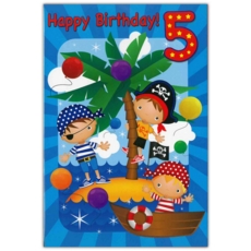 GREETING CARDS,Age 5 Male 6's Pirates