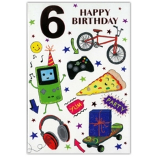 AGE 6 CARDS, 6's Male Leisure