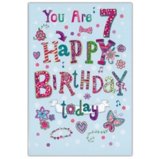 AGE 7 CARDS, 6's Female Childrens Arty