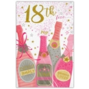 AGE 18 CARDS 6's Female Champagne Bottles
