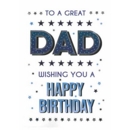 BIRTHDAY CARDS,Dad 6's Stars & Text