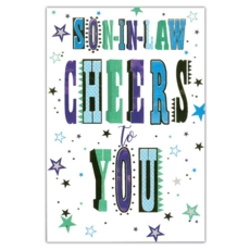 BIRTHDAY CARDS,Son in Law 6's Stars & Text