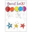 GREETING CARDS,Good Luck 6's Balloons & Stars