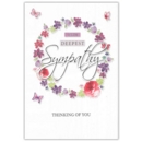 SYMPATHY CARDS, 6's Floral Butterflies