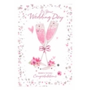 WEDDING DAY CARDS, 6's Champagne Flutes