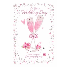 GREETING CARDS,Wedding Day 6's Champagne Flutes