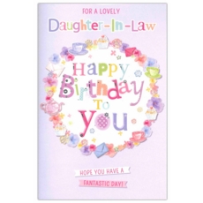 BIRTHDAY CARDS,Daught. in Law 6's Haberdashery (Was 1.20)