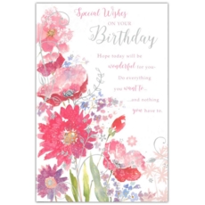 BIRTHDAY CARDS, 6's Floral (Was 1.20)