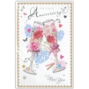 GREETING CARDS,Your Anni.6's Champagne Flutes