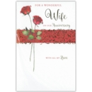 GREETING CARDS,Wife Anni.6's Red Roses