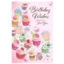 BIRTHDAY CARDS,6's Cupcakes & Butterflies