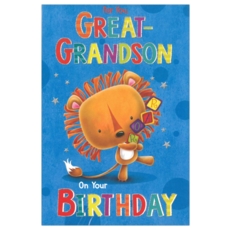BIRTHDAY CARDS,Great Grandson 6's Lion