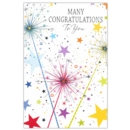 GREETING CARDS,Congratulations 6's Starbursts