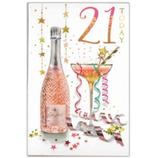 AGE 21 CARDS,Female 6's Floral Cocktail