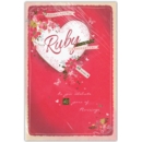 GREETING CARDS,Your Ruby Anni.6's Floral Hearts