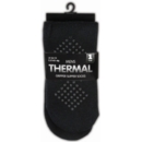 MENS THERMAL Gripper Slipper Socks Black H/pk