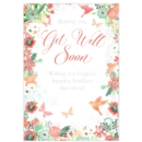 GREETING CARDS,Get Well 6's Butterflys