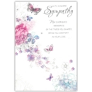 SYMPATHY CARDS, 6's Floral Butterflies