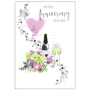 GREETING CARDS,Your Wedding Anni.6's Champagne