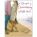 GREETING CARDS,Your Anni.6's Stroll along the Beach