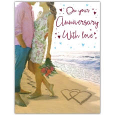ANNIVERSARY CARDS, Your Stroll on the Beach(Was 1.49)