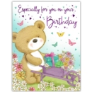 BIRTHDAY CARDS, 6's Floral Teddy Bear (Was 1.49)