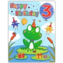 GREETING CARDS,Age 3 Male 6's Frog on Lillypad