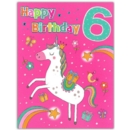 GREETING CARDS,Age 6 Female 6's Unicorn