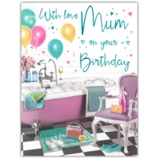 BIRTHDAY CARDS,Mum 6's Relax in the Bath (Was 1.49)