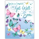GREETING CARDS,Get Well Hospital 6's Butterflies
