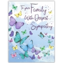 GREETING CARDS,Family Sympathy 6's Butterflies