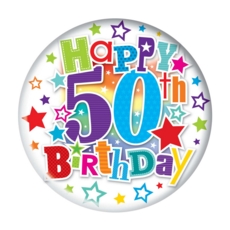 MEGA BADGE,Age 50 Unisex Stars
