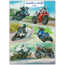 GREETING CARDS,Birthday 6's Motorbikes