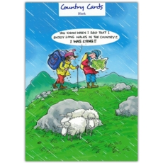 HUMOUR CARDS,Blank 6's Country Walks