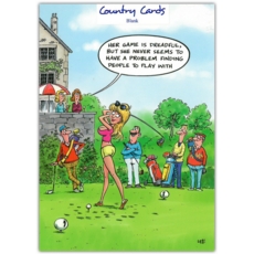 BLANK CARDS,Humour 6's Her Game is Dreadful, Golf