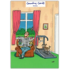 BIRTHDAY CARDS,Humour 6's Walking the Dog